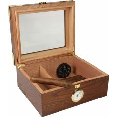 Capri Elegant Humidor - Opened with cigar