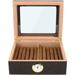Capri Mahogany Humidor - Opened Full